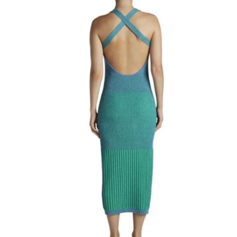 Maison Ullens Teal Knit Dress - Made in Italy - S